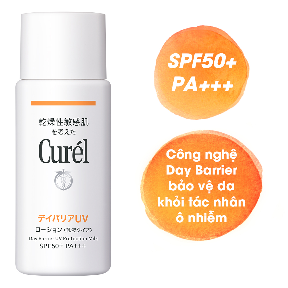 Sữa Chống Nắng Curél Day Barrier UV Protection Milk SPF50+ PA+++