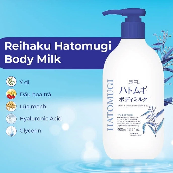 Thành phần có trong Sữa dưỡng thể ban đêm Hatomugi The Body Lotion