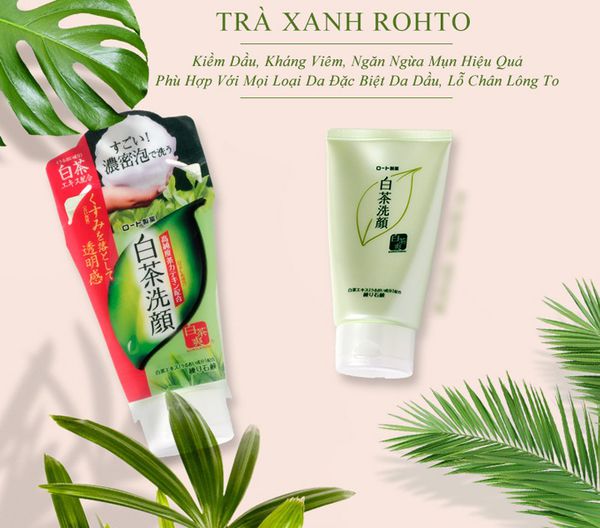 Rohto Shirochasou Green Tea Foam tăng cường diệt khuẩn, giảm viêm cho da