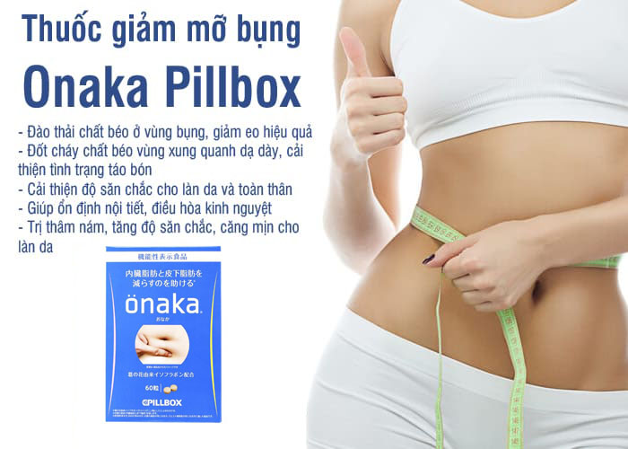 Viên Giảm Mỡ Bụng Onaka Pillbox Nhật Bản bổ sung dưỡng chất cho da căng mịn, mềm mại và săn chắc