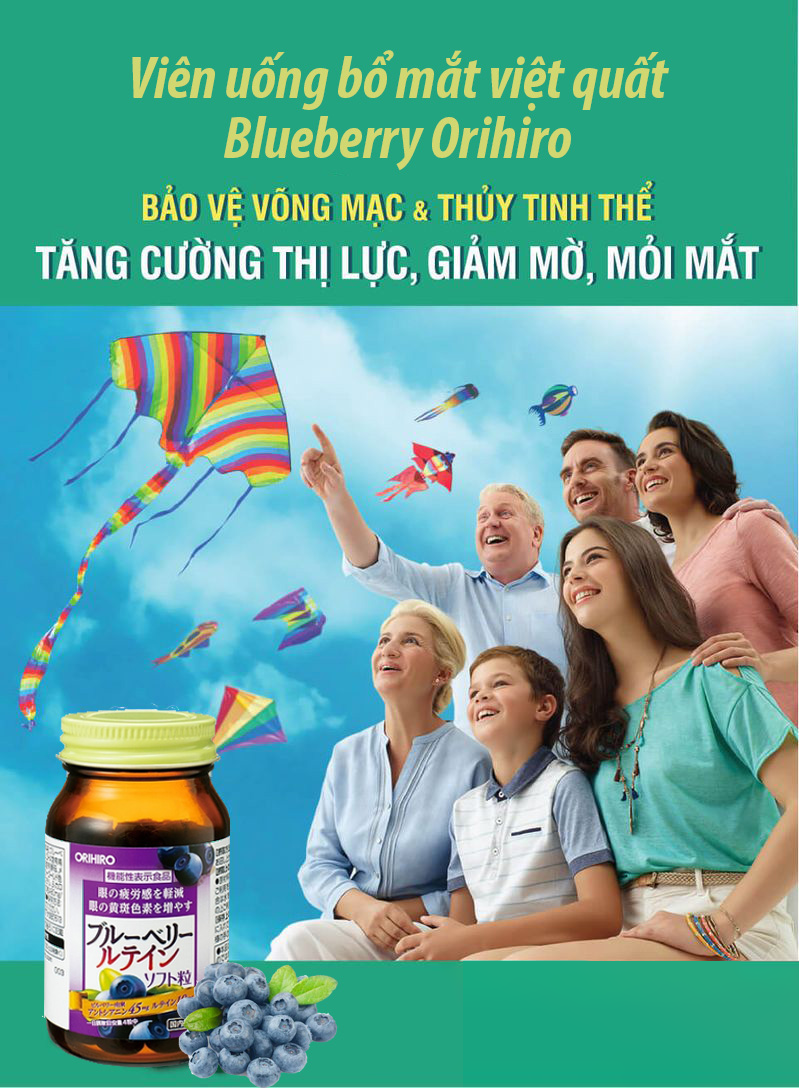 Viên Uống Bổ Mắt Việt Quất Blueberry ORIHIRO