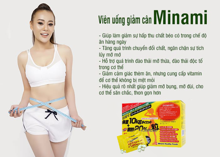 Viên Uống Giảm Cân 10kg Và 20% Mỡ Bụng Minami Healthy Foods hỗ trợ đào thải mỡ thừa và hỗ trợ thải độc cơ thể