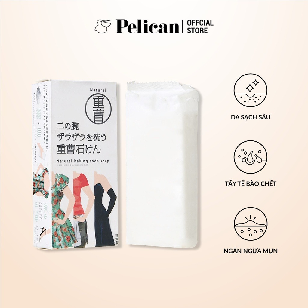 Xà Phòng Pelican Baking Soda Soap Trị Viêm Nang Lông