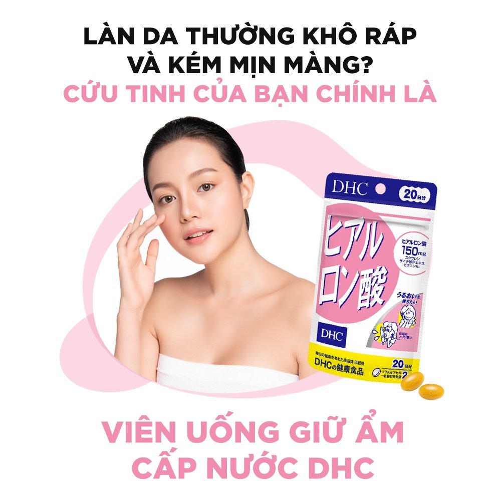 Viên Uống Giữ Ẩm Cấp Nước DHC Hyaluronic Acid