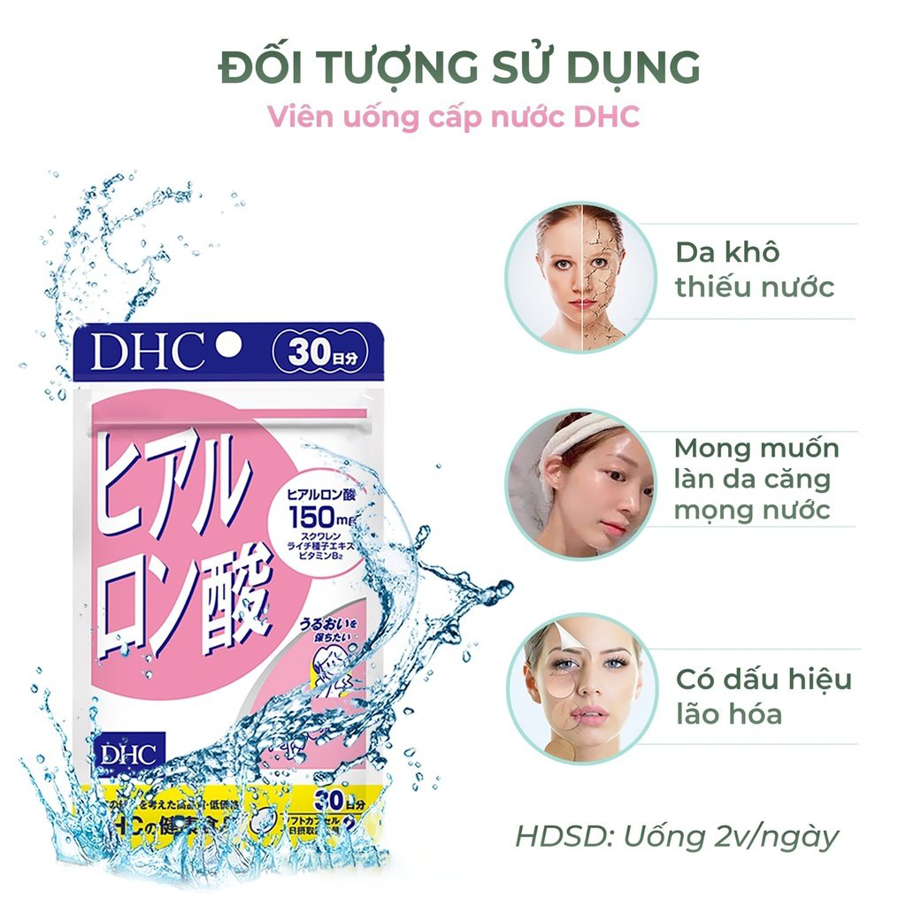 Đối tượng nên sử dụng sản phẩm Viên Uống Giữ Ẩm Cấp Nước DHC Hyaluronic Acid