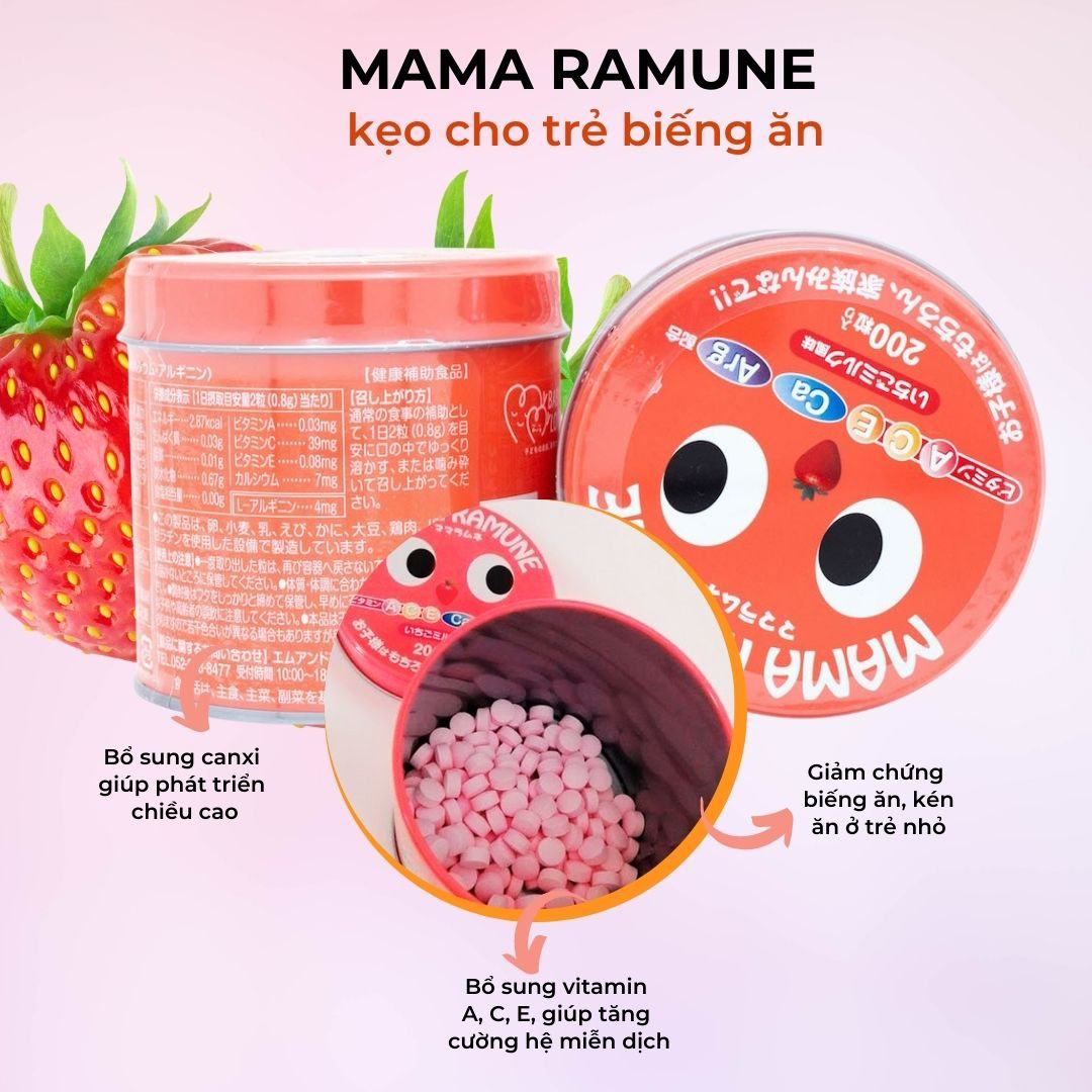 Kẹo Cho Trẻ Biếng Ăn Mama Ramune giảm nguy cơ mắc bệnh xuất huyết dưới da, bầm tím