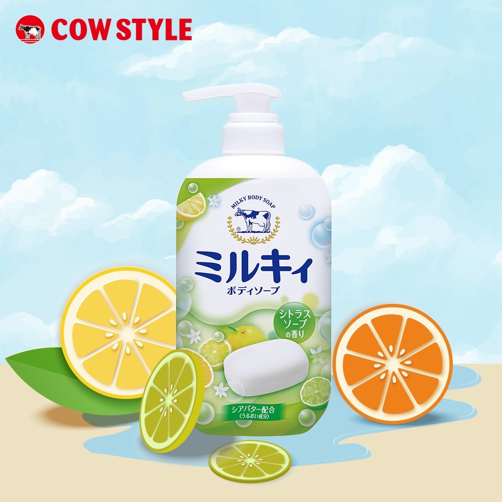 Milky Body Citrus Soap Cow có hương cam chanh thơm mát, mang lại sự thư giãn tuyệt vời sau khi tắm