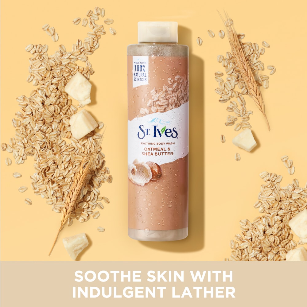 St.Ives Oatmeal & Shea Butter Body Wash hỗ trợ tăng cường dưỡng da ẩm mượt