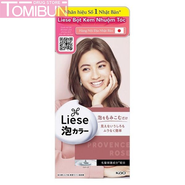 BỌT KEM NHUỘM TÓC LIESE MÀU NÂU ĐỎ PROVENCE ROSE 108ML