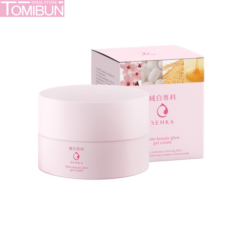 KEM DƯỠNG SÁNG DA, MỜ THÂM SẠM BAN ĐÊM SENKA WHITE BEAUTY GLOW GEL CREAM 50G