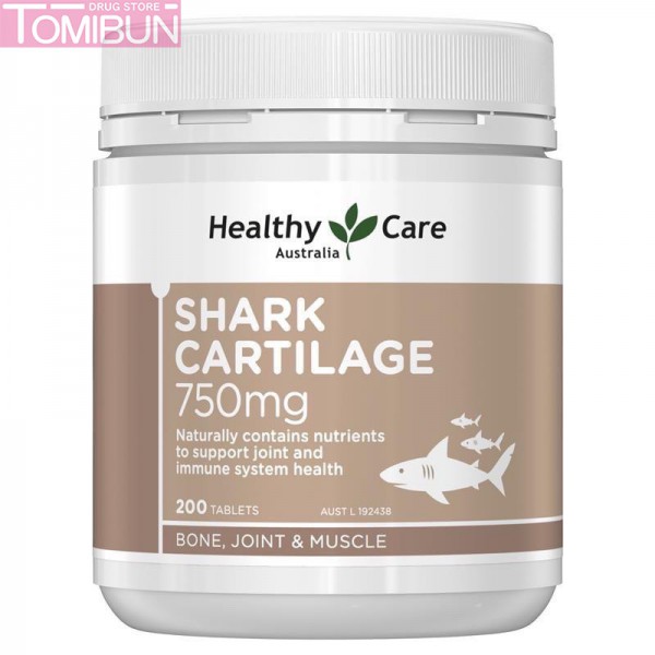 SỤN VI CÁ MẬP HEALTHY CARE SHARK CARTILAGE 750MG ÚC 200 VIÊN