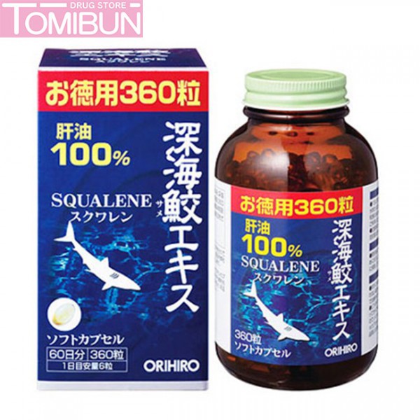 VIÊN UỐNG DẦU GAN CÁ MẬP 100% SQUALENE ORIHIRO 360 VIÊN