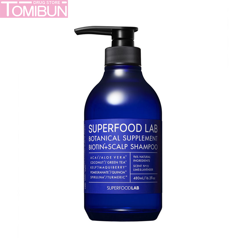 DẦU GỘI SUPERFOOD LAB CHĂM SÓC DA ĐẦU CHO TÓC DẦU BIOTIN+SCALP SHAMPOO 480ML