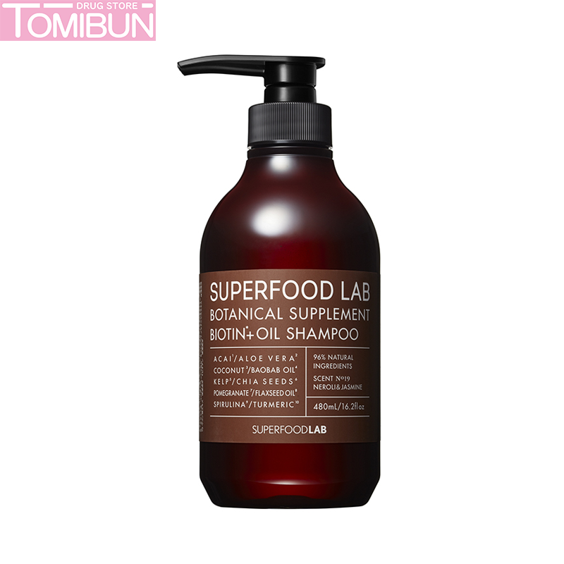 DẦU GỘI SUPERFOOD LAB CHĂM SÓC DA ĐẦU CHO TÓC KHÔ BIOTIN+OIL SHAMPOO 480ML