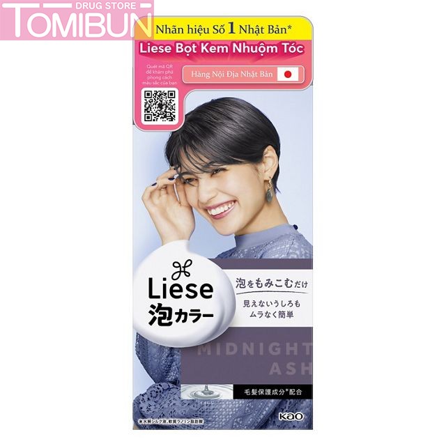 BỌT KEM NHUỘM TÓC LIESE MÀU KHÓI ĐÊM MIDNIGHT ASH 108ML