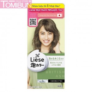 BỌT KEM NHUỘM TÓC LIESE MÀU NÂU RÊU BRITISH ASH 108ML