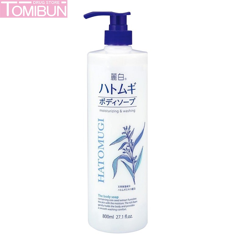 SỮA TẮM DƯỠNG ẨM VÀ LÀM SÁNG DA HATOMUGI MOISTURIZING & WASHING 800ML