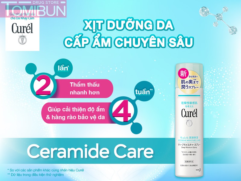 XỊT DƯỠNG DA CẤP ẨM CHUYÊN SÂU CUREL INTENSIVE MOISTURE CARE DEEP MOISTURE SPRAY