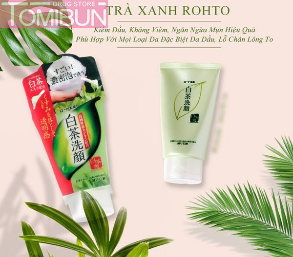 SỮA RỬA MẶT TRÀ XANH ROHTO SHIROCHASOU GREEN TEA FOAM