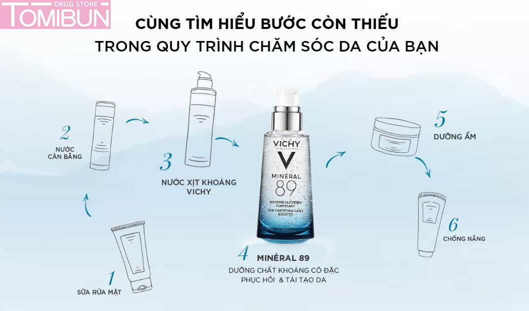 DƯỠNG CHẤT VICHY GIÀU KHOÁNG CHẤT PHỤC HỒI CHUYÊN SÂU 30ML MINERAL 89 SERUM