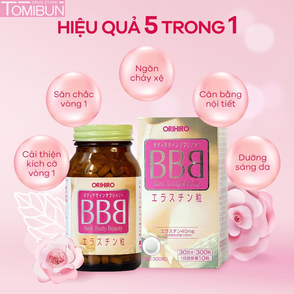 ORIHIRO - VIÊN UỐNG NỞ NGỰC, SĂN NGỰC BBB BEST BODY BEAUTY 300 VIÊN