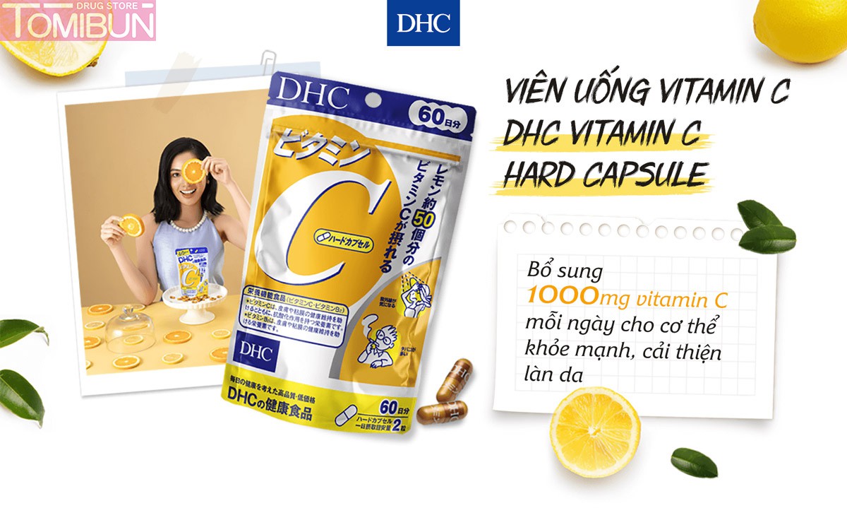 DHC - VIÊN UỐNG BỔ SUNG VITAMIN C HARD CAPSULE (60 NGÀY / 120 VIÊN)