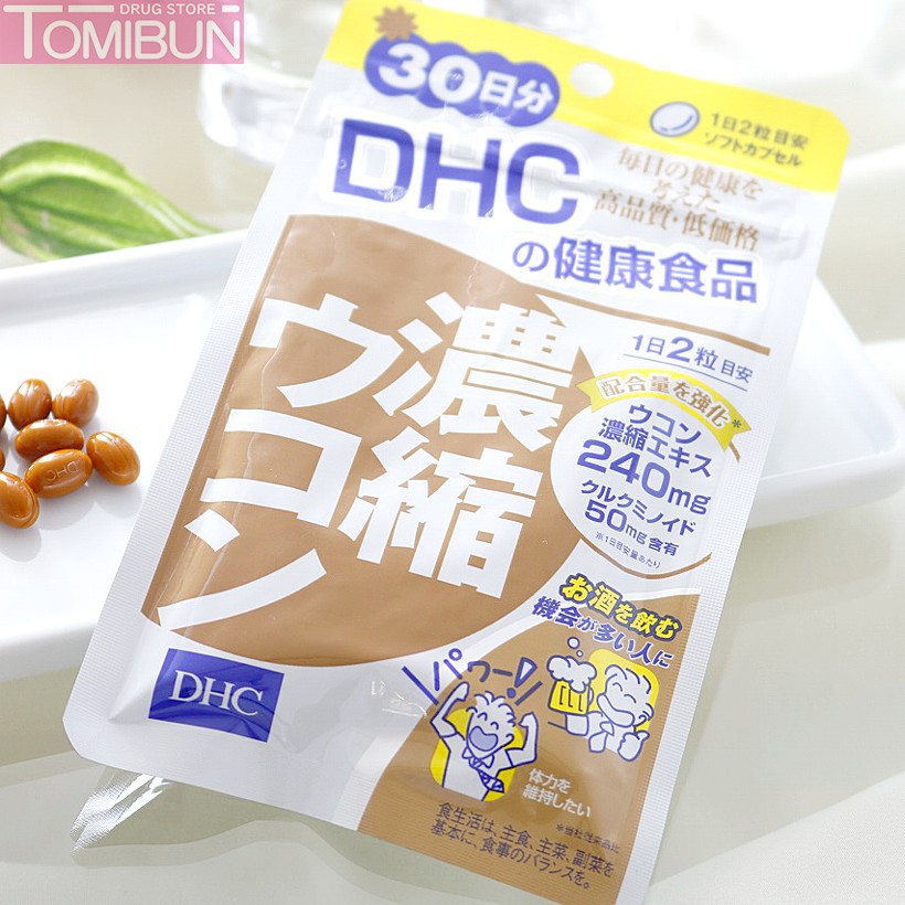 VIÊN UỐNG GIẢI RƯỢU, THẢI ĐỘC GAN DHC CONCENTRATED TURMERIC (CHIẾT XUẤT TỪ NGHỆ) (30 NGÀY)