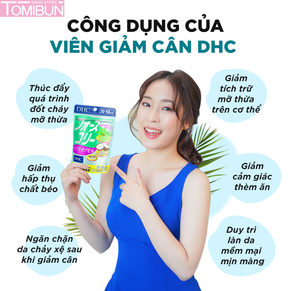 VIÊN UỐNG FORSKOHLII SOFT CAPSULE DHC HỖ TRỢ GIẢM CÂN 30 NGÀY