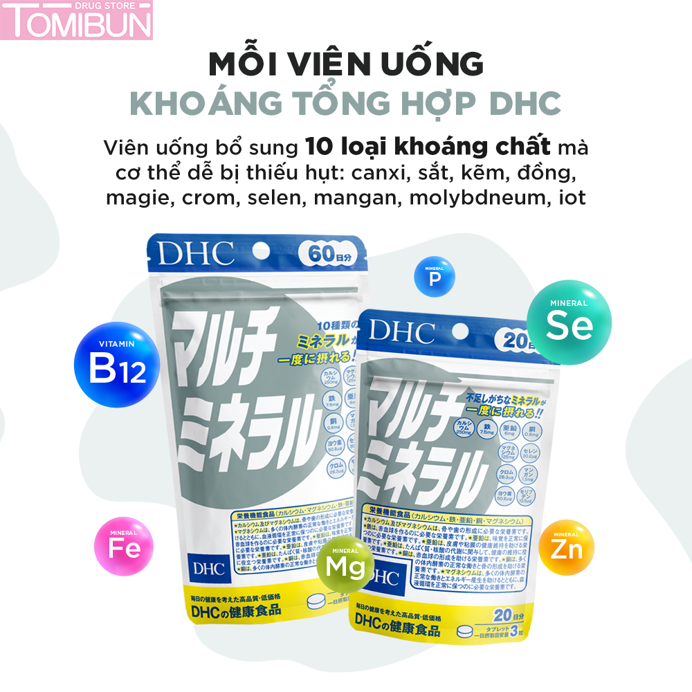 VIÊN UỐNG KHOÁNG TỔNG HỢP DHC MULTI MINERALS (30 NGÀY)