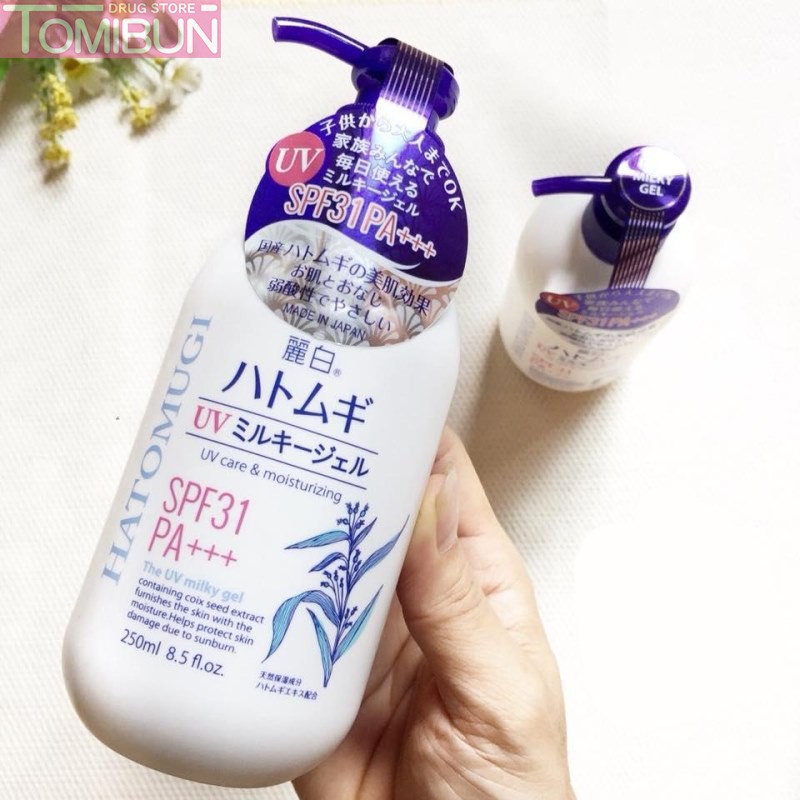 SỮA DƯỠNG THỂ VÀ CHỐNG NẮNG HATOMUGI HẠT Ý DĨ 250ML