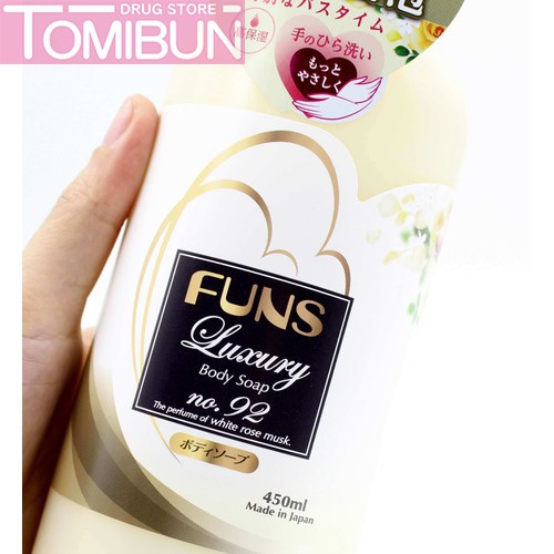 SỮA TẮM FUNS LUXURY NO.92 HƯƠNG THẢO MỘC BODY SOAP 450ML