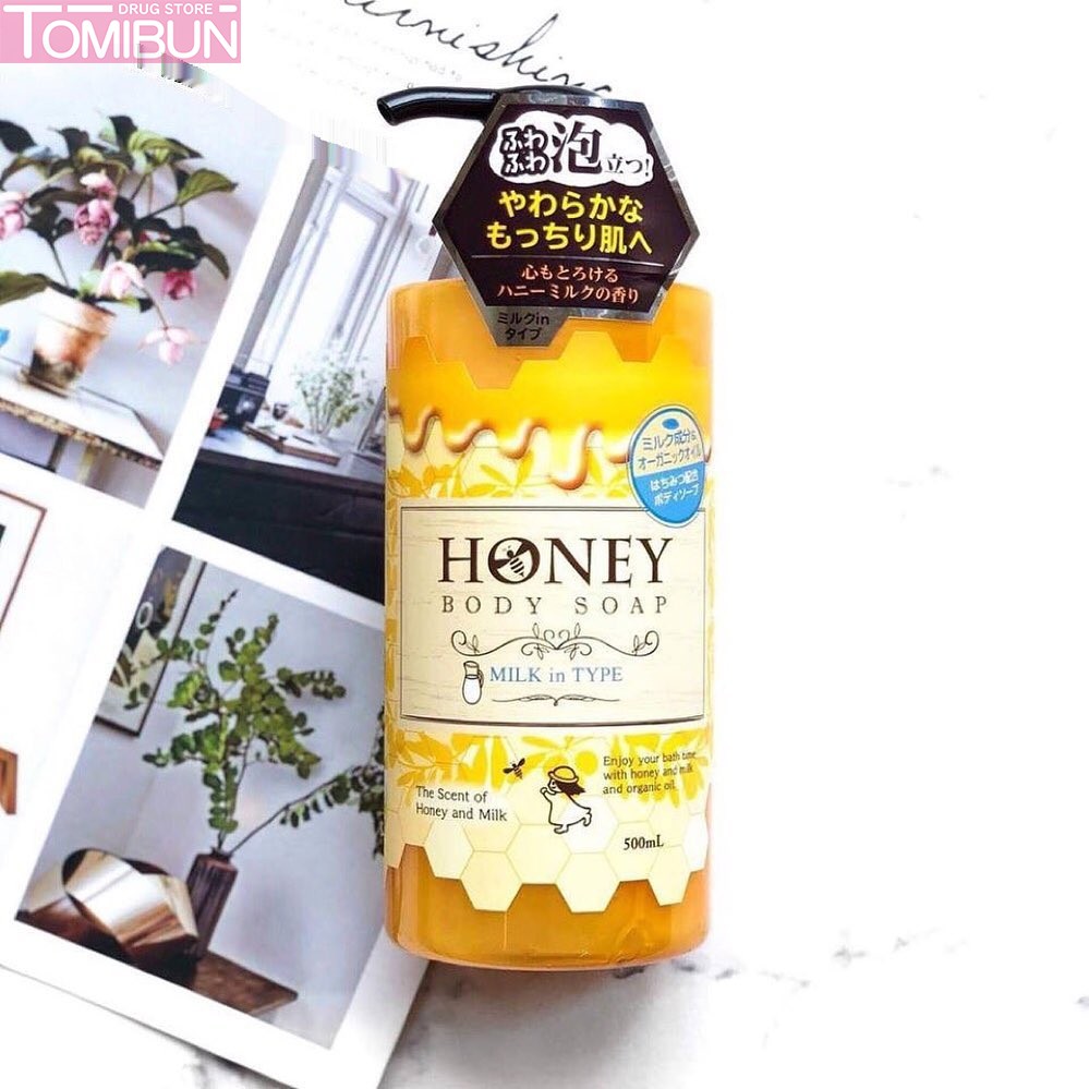 SỮA TẮM HONEY MILK IN TYPE DƯỠNG ẨM, LÀM MỊN DA DAIICHISEKKEN 500ML