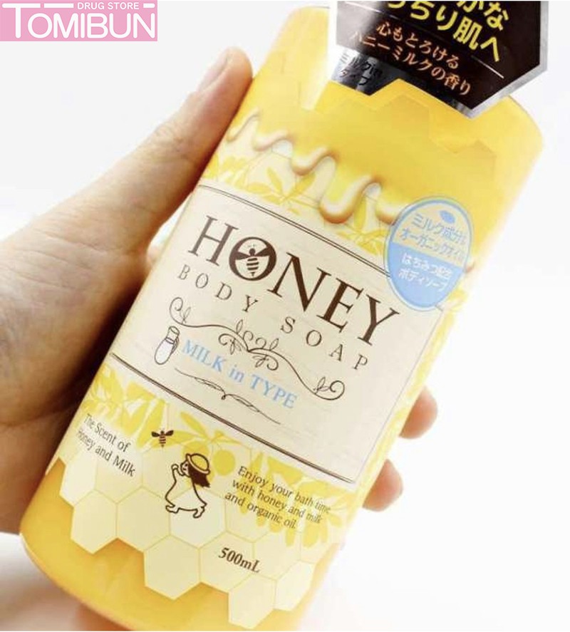 SỮA TẮM HONEY MILK IN TYPE DƯỠNG ẨM, LÀM MỊN DA DAIICHISEKKEN 500ML