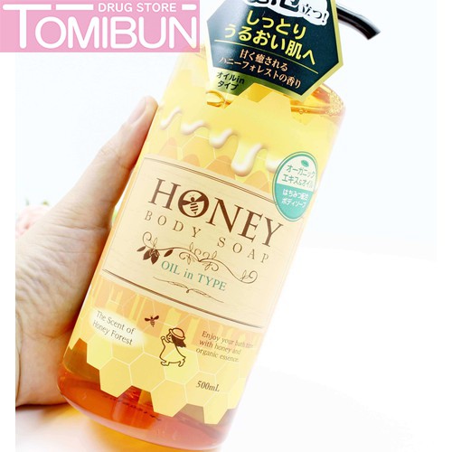 SỮA TẮM HONEY OIL IN TYPE DƯỠNG ẨM, LÀM MỊN DA DAIICHISEKKEN 500ML