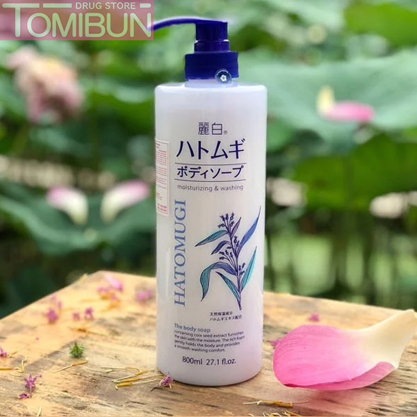 SỮA TẮM DƯỠNG ẨM VÀ LÀM SÁNG DA HATOMUGI MOISTURIZING & WASHING 800ML