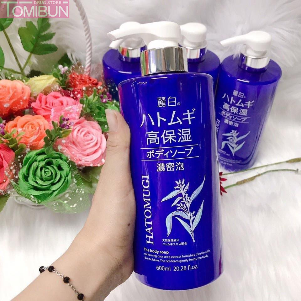 SỮA TẮM DƯỠNG ẨM CHUYÊN SÂU & TRẮNG DA HATOMUGI RICH BODY SOAP 600ML