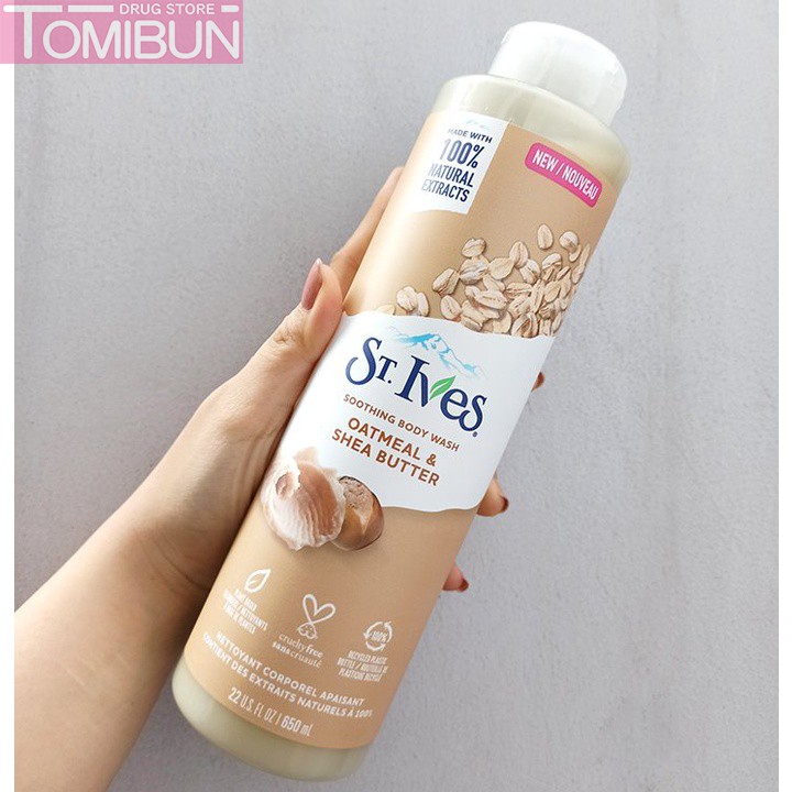 SỮA TẮM YẾN MẠCH VÀ BƠ ST.IVES OATMEAL & SHEA BUTTER BODY WASH 650ML