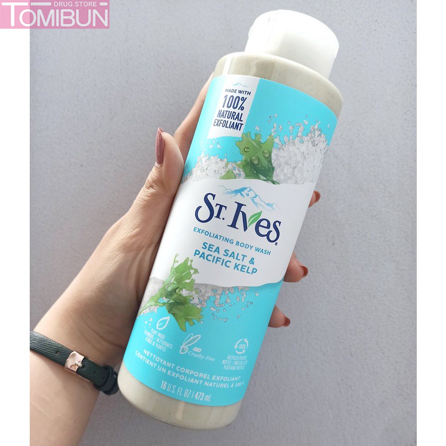 SỮA TẮM ST.IVES CHIẾT XUẤT MUỐI BIỂN VÀ TẢO LÀM SẠCH SÂU 650ML