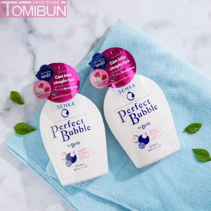 SỮA TẮM SENKA PERFECT BUBBLE FOR BODY SWEET FLORAL+ HƯƠNG HOA DỊU NGỌT 500ML