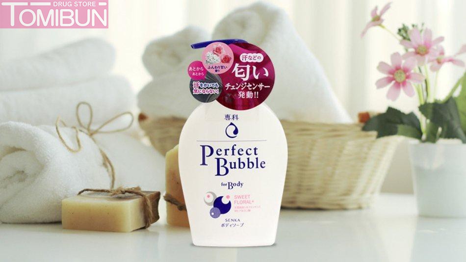 SỮA TẮM SENKA PERFECT BUBBLE FOR BODY SWEET FLORAL+ HƯƠNG HOA DỊU NGỌT 500ML