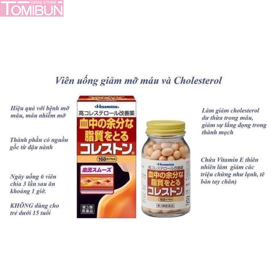 VIÊN UỐNG GIẢM MỠ MÁU CHOLESTEROL HISAMITSU 84 VIÊN