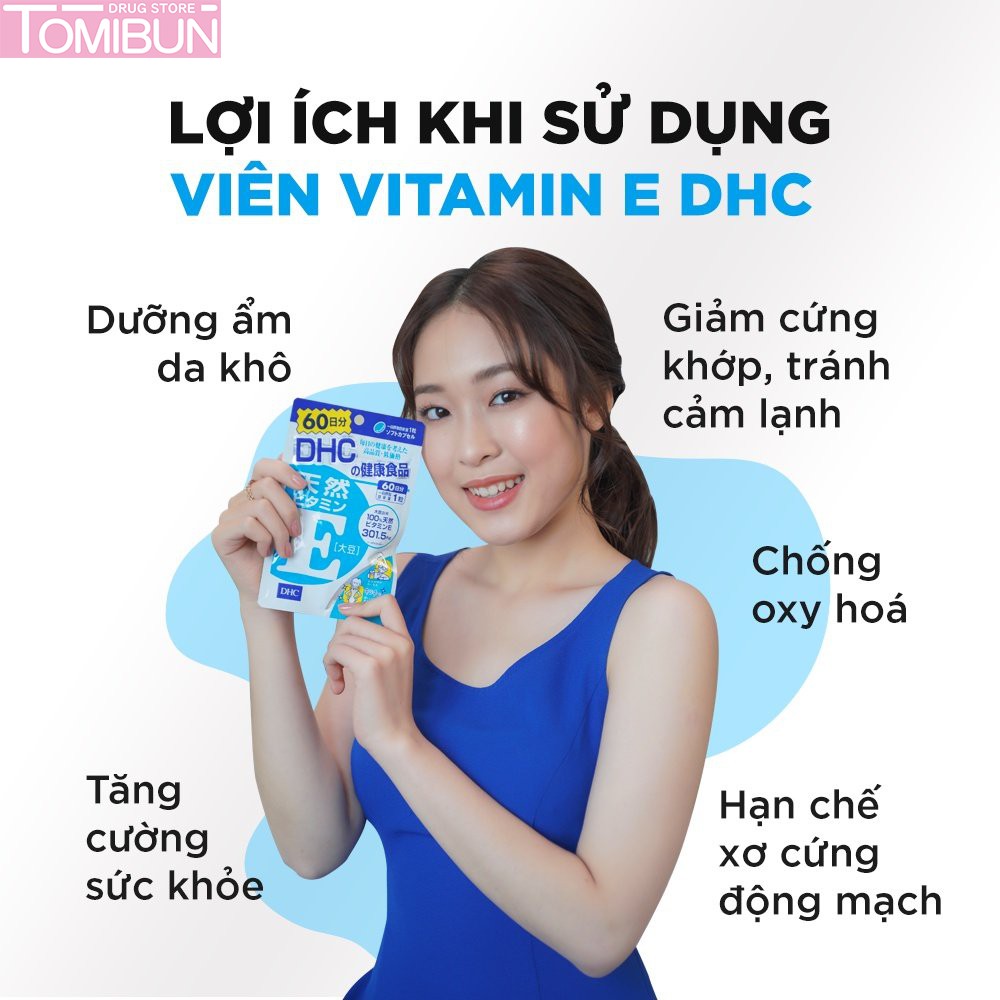 VIÊN UỐNG BỔ SUNG VITAMIN E DHC (60 NGÀY)