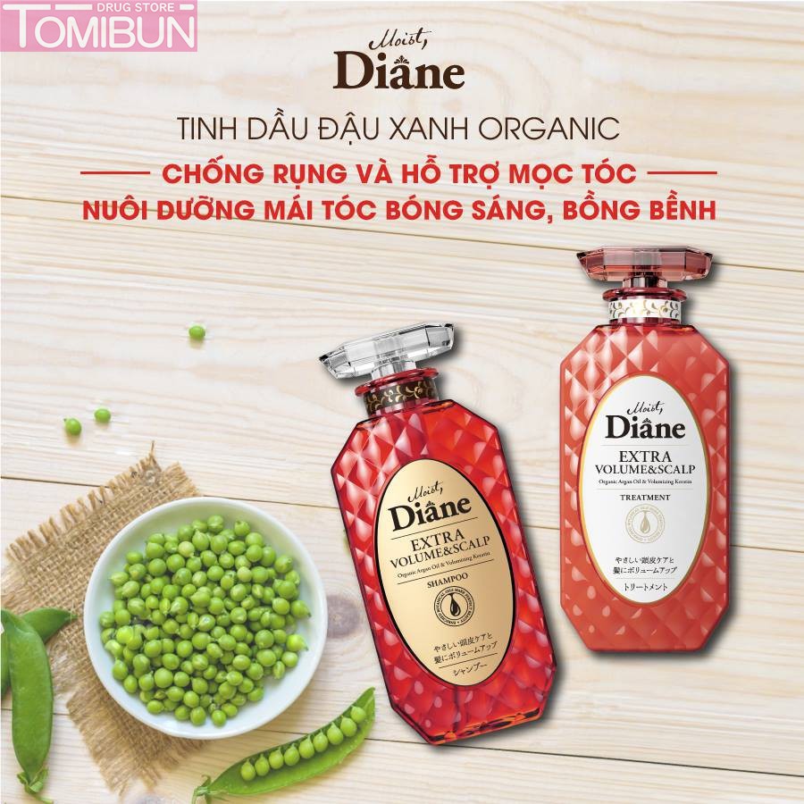 DẦU GỘI CHỐNG RỤNG VÀ LÀM PHỒNG TÓC MOIST DIANE EXTRA VOLUME & SCALP 450ML