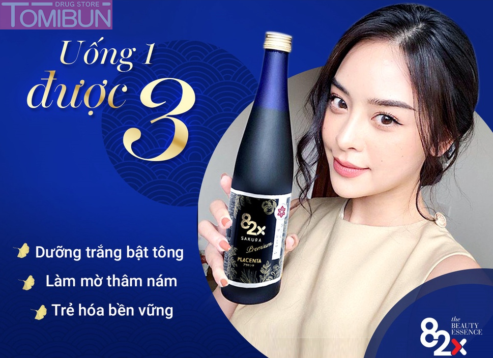 NƯỚC UỐNG TINH CHẤT NHAU THAI PLACENTA 82X SAKURA PREMIUM