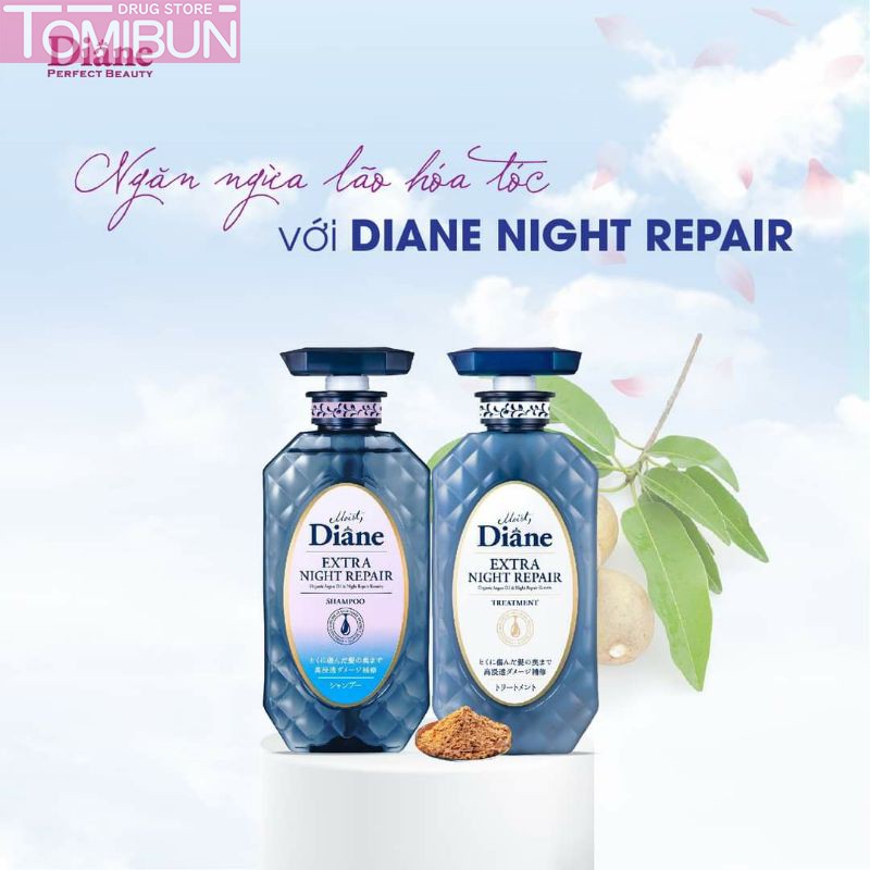 DẦU XẢ NGĂN NGỪA LÃO HÓA TÓC MOIST DIANE EXTRA NIGHT REPAIR 450ML