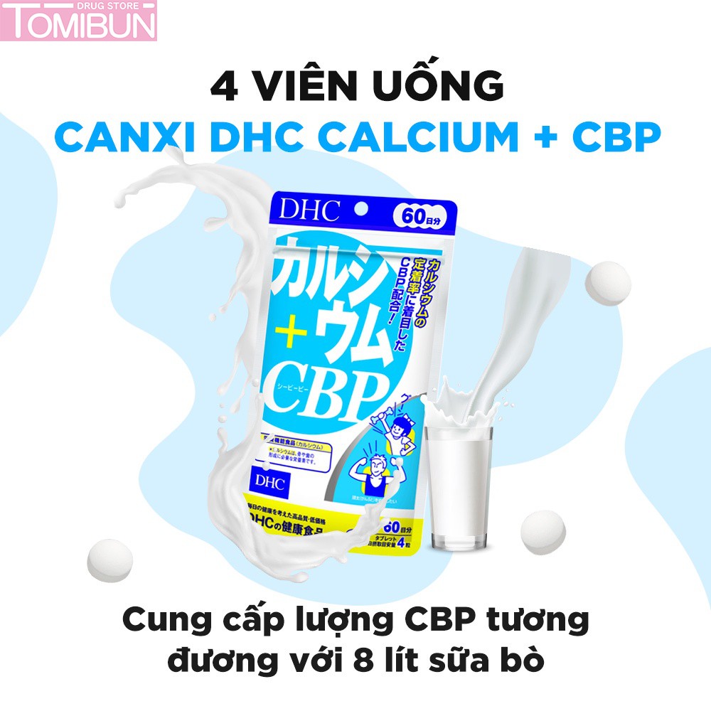 VIÊN UỐNG BỔ SUNG CANXI CALCIUM + CBP DHC 30 NGÀY (120 VIÊN)