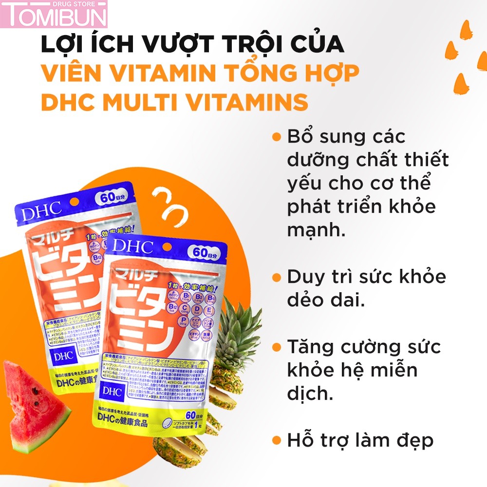 VIÊN UỐNG DHC MULTI BỔ SUNG VITAMIN TỔNG HỢP GÓI 60V (60 NGÀY)