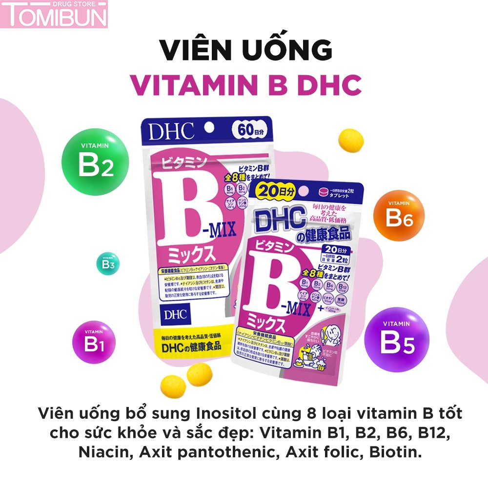 VIÊN UỐNG DHC BỔ SUNG VITAMIN B-MIX TỔNG HỢP 60 VIÊN (30 NGÀY)