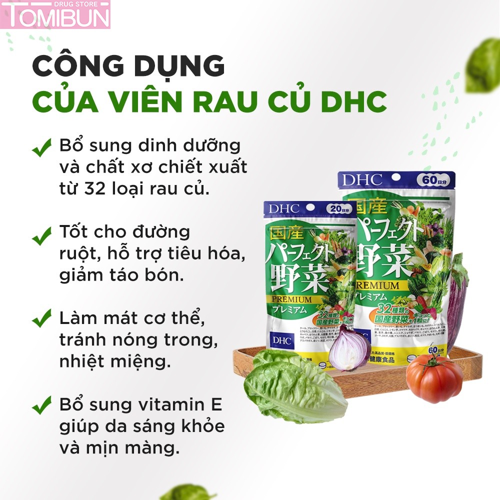 VIÊN UỐNG DHC RAU CỦ QUẢ TỔNG HỢP PREMIUM 60 NGÀY (240 VIÊN)