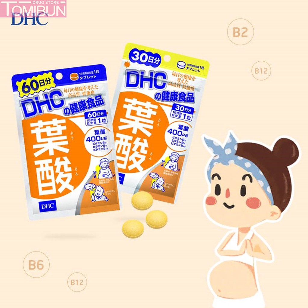 VIÊN UỐNG BỔ SUNG DHC AXIT FOLIC - GÓI 30 NGÀY